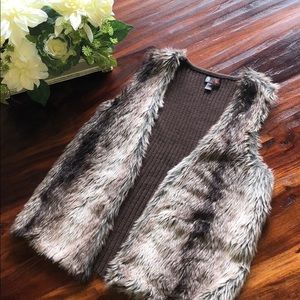 Faux fur vest